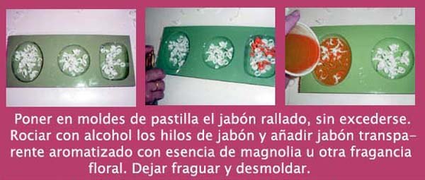 Hacer jabon con hilos de Magnolia Hacer jabon con hilos de Magnolia
