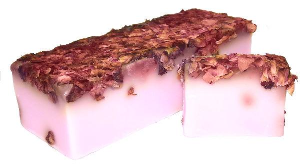 Jabon glicerina con rosas secas Jabon glicerina con rosas secas