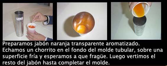 Paso 1 hacer jabon con forma de Naranjas. Paso 1 hacer jabon con forma de Naranjas.