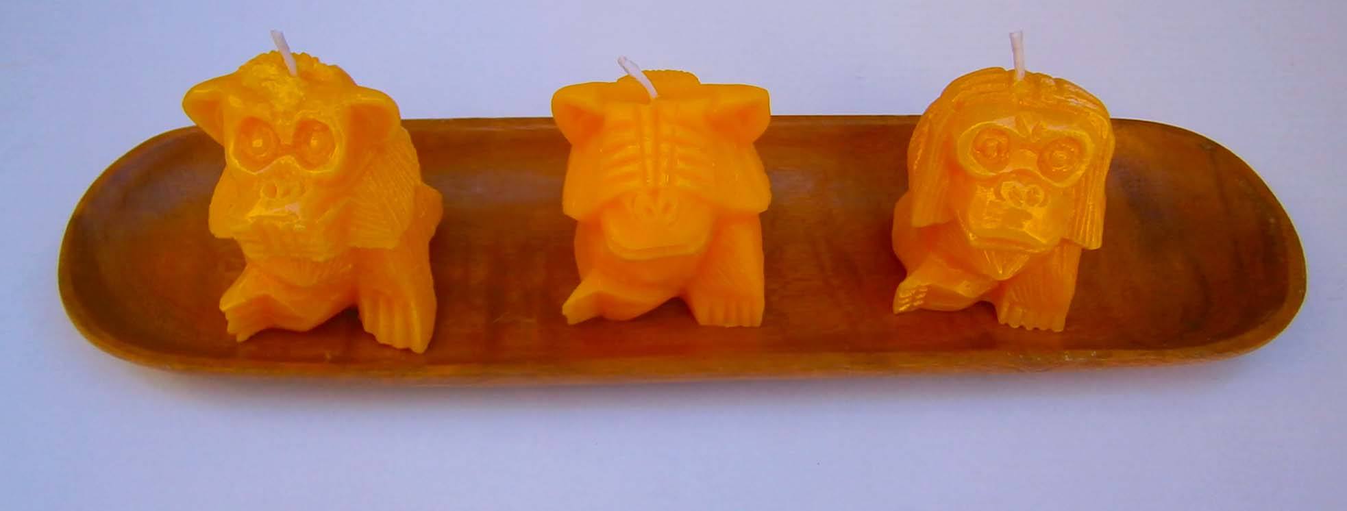 Hacer velas de los tres 3 monos