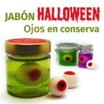 Hacer manualidades para Halloween: jabón de ojos en conserva