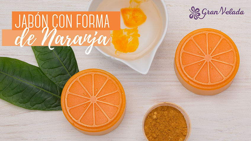 Aprende como hacer jabon con forma de naranja de glicerina con vídeo