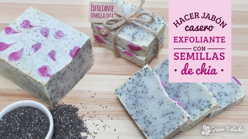 Hacer jabón exfoliante con semillas de chia