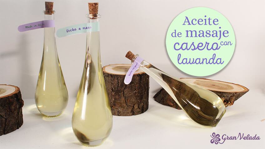 Aceite de masaje con lavanda
