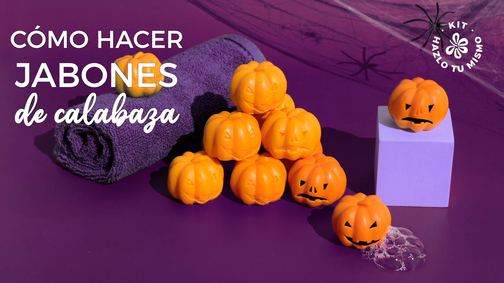 como hacer jabones calabaza halloween