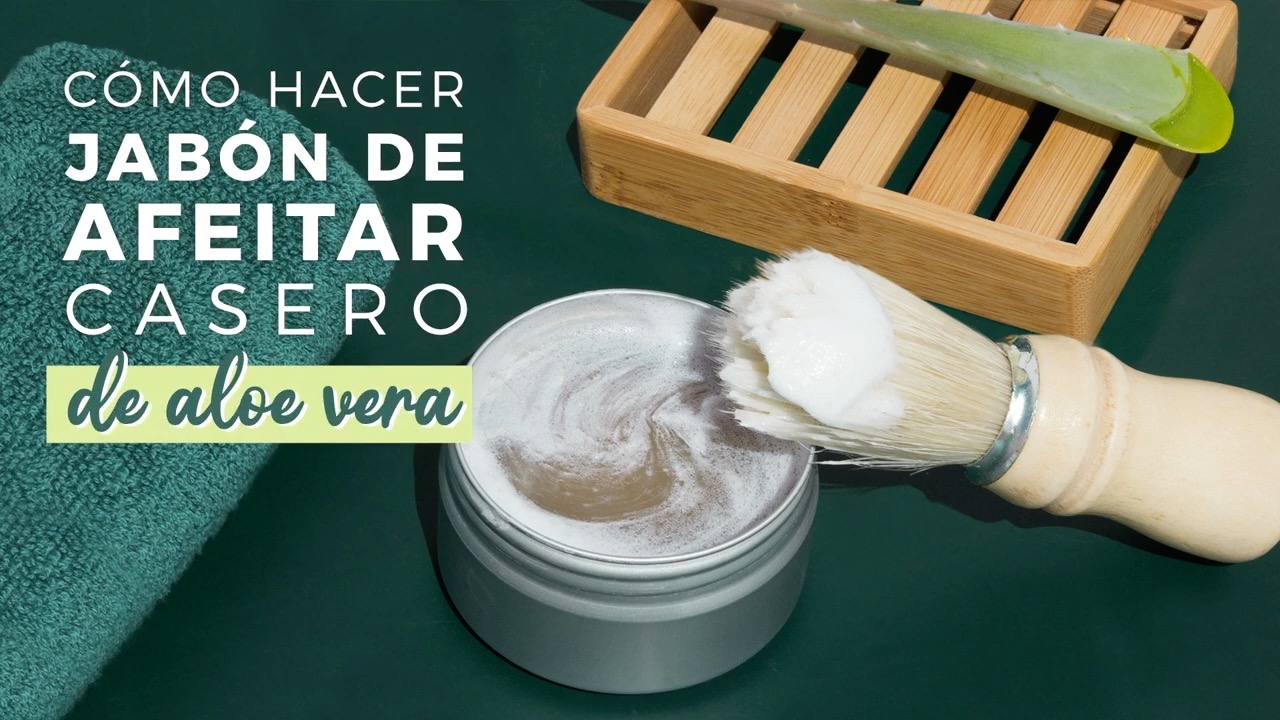 como hacer jabon afeitar casero aloe vera