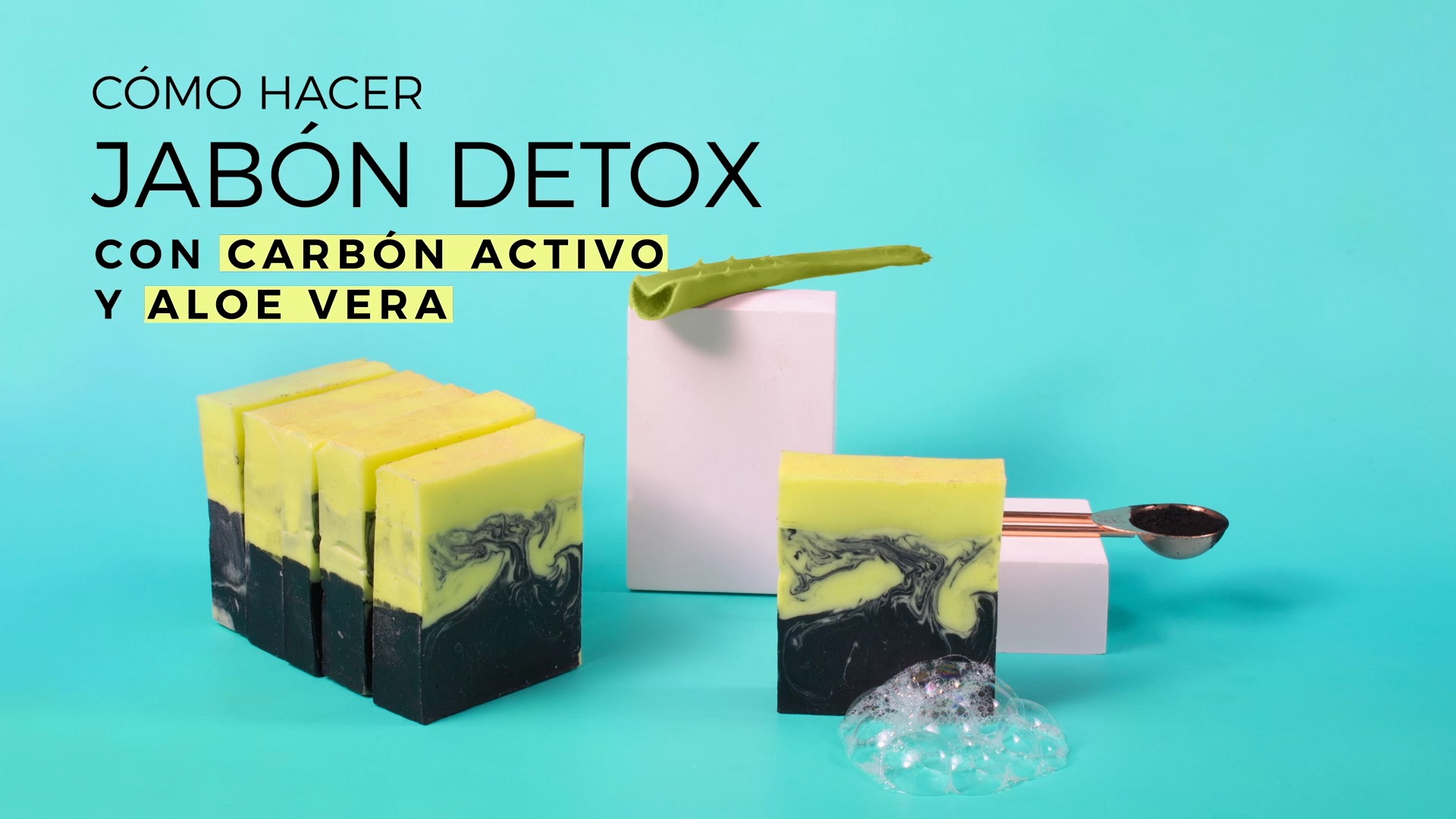 Receta de Jabon DETOX con Carbón Activo y Aloe Vera - Hacer Jabones